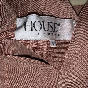 House of CB nude jumpsuit